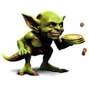 Goblin With Golden Coins Png 96 PNG image