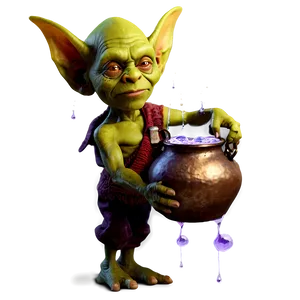 Goblin With Magic Potion PNG Oyn PNG