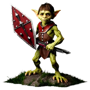 Goblin With Sword And Shield PNG 05252024 PNG
