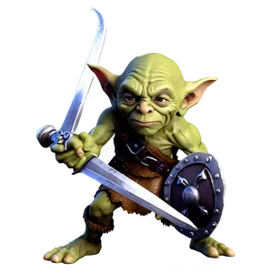 Goblin With Sword And Shield PNG 05252024 PNG