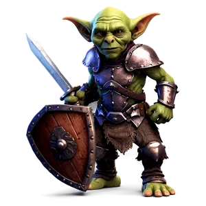 Goblin With Sword And Shield PNG Orv PNG