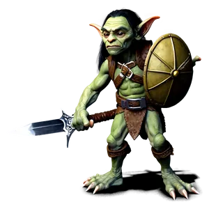 Goblin With Sword And Shield PNG Psl34 PNG