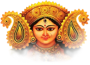 Goddess Durga Traditional Artwork PNG image