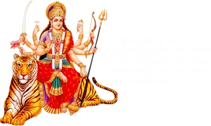 Goddess Durgaon Tiger PNG image