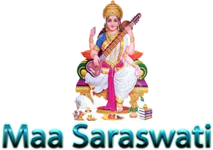 Goddess Saraswati Illustration PNG image