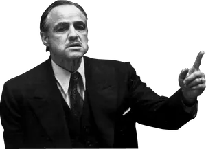 Godfather Character Gesture PNG image