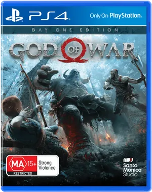 Godof War P S4 Day One Edition Cover Art PNG image