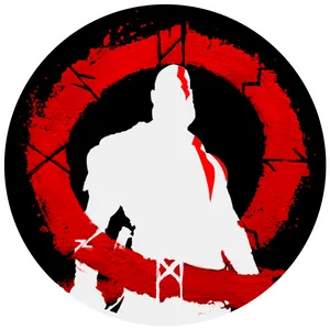 Godof War Silhouette Icon PNG image