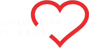Gods Love Is Real Heart Graphic