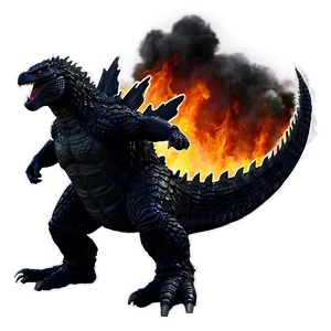 Godzilla 2014 Fiery Background Png 50 PNG image