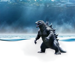 Godzilla 2014 Wading Through Ocean Png 06292024 PNG image