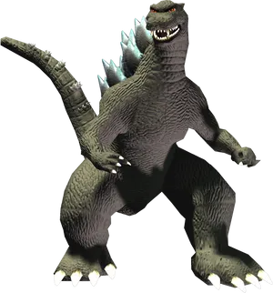 Godzilla3 D Model Render PNG image