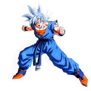 Goku Achieving Ultra Instinct Moment Png 06122024 PNG image