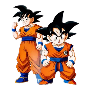 Goku And Gohan Manga Art Png Ejd96 PNG image