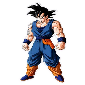 Goku Base Form With Tail PNG Nhd91