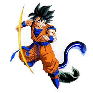 Goku Base Form With Tail PNG Opw