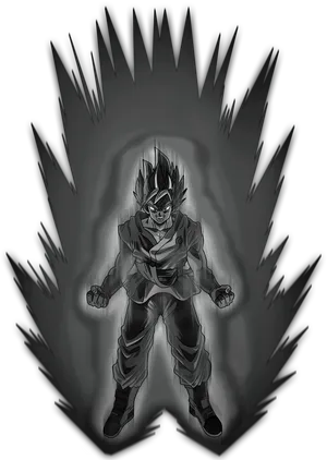 Goku_ Black_ Power_ Aura_ Illustration PNG image