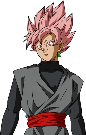 Goku_ Black_ Super_ Saiyan_ Rose_ Portrait PNG image