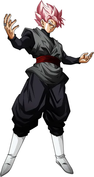 Goku_ Black_ Super_ Saiyan_ Rose_ Stance PNG image