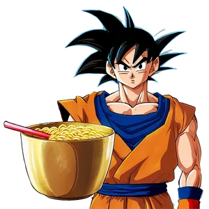 Goku Eating Ramen PNG Haf97