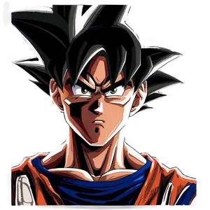 Goku Manga Intense Look Png 06272024 PNG image