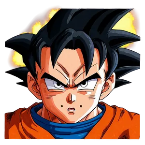 Goku Manga Intense Look Png Tpo PNG image