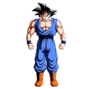 Goku Muscular Stance PNG 40 PNG