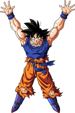 Goku Power Up Pose PNG image