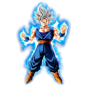 Goku Silver Ultra Instinct PNG Fdd PNG