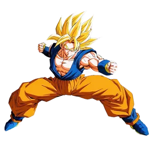 Goku Ssj3 In A Powerful Stance Png 06252024 PNG image