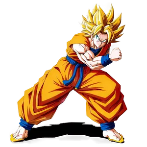 Goku Ssj3 In A Powerful Stance Png Iye96 PNG image