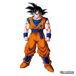 Goku Standing With Aura PNG 06292024