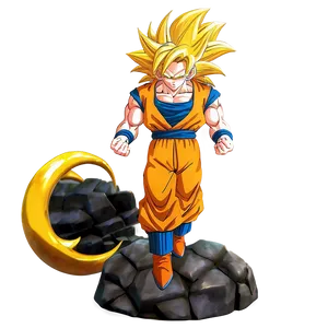 Goku Super Saiyan 3 Close-up Png 06252024 PNG image