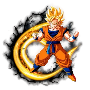 Goku Super Saiyan 3 In Battle PNG Kld