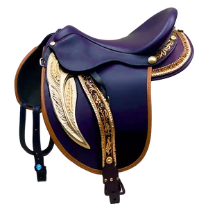 Gold Accented Saddle PNG 06292024 PNG
