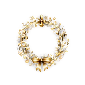 Gold Accents Christmas Wreath Png 43 PNG image