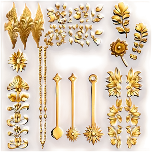 Gold Accents For Scrapbooking Png 06272024 PNG image