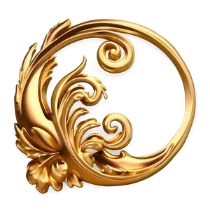 Gold Accents Swirls Png 06272024 PNG image