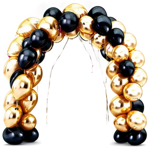 Gold And Silver Balloon Arch PNG 06212024 PNG