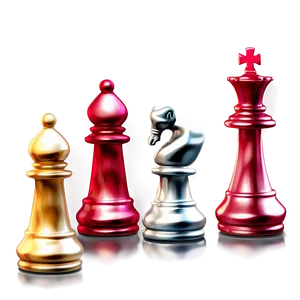 Gold And Silver Chess Pieces PNG Dww13 PNG