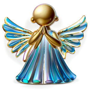 Gold Angel Christmas Tree Decor PNG 06262024 PNG