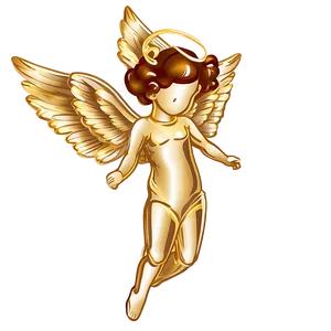 Gold Angel Christmas Tree Decor PNG Jsn90 PNG