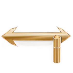 Gold Arrow Direction Sign Png 06212024 PNG image