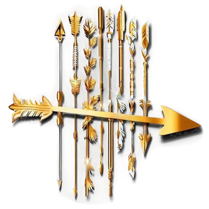 Gold Arrow For Decoration PNG 06212024