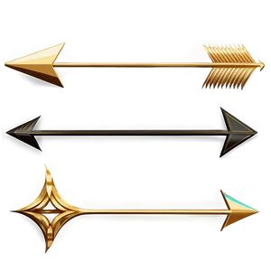 Gold Arrow For Digital Design PNG Jkf74 PNG