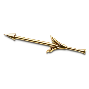Gold Arrow For Digital Design PNG Nkb