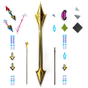 Gold Arrow For Graphic Projects PNG 06212024 PNG