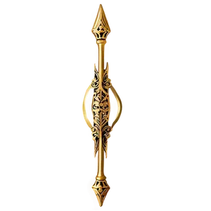Gold Arrow In Ornamental Design PNG 06212024 PNG