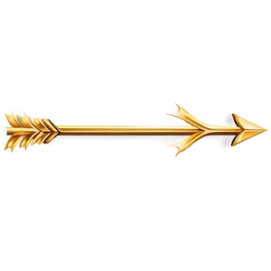Gold Arrow In Ornamental Design PNG Upb32 PNG