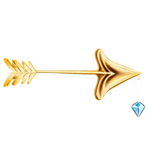 Gold Arrow With Diamonds PNG Ije
